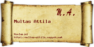 Multas Attila névjegykártya